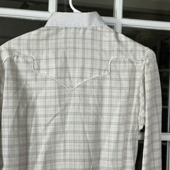 Vintage Kenny Rogers Western Collection Karman Plaid Pearl Snap Shirt Size 13/14