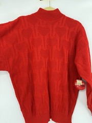 Vintage American Pride Sweater Acrylic Red Heart Knit 22W 80’s 90’s