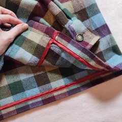 vintage 90s plaid check wool shacket chore jacket coat sz 8 western heritage