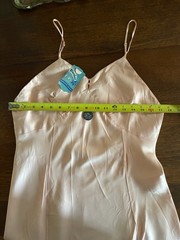 NWT Vintage Peach Original Stardust Crêpe Slip/Dress/Nightgown Size 38
