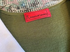 VTG Roberta di Camerino Dress Sz 38 XS 0 2 4 Colorblock Mod Vintage green olive