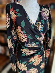 Vintage Designer Ungaro Hydrangea Print Dress | 1980s | Made in Italy | Size XS
