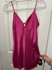 Vintage Victoria’s Secret 100% Silk Slip Dress Hot Pink Magenta Y2K Small