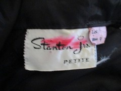 Vintage Stanton Jrs Dress XS/S Women Black Acetate/Polyester Long Sleeve
