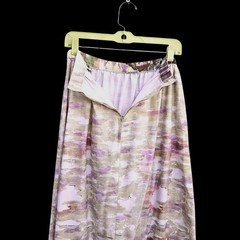 Lanz Originals 1980s Scenic Maxi Skirt Seine River 26″W Pastel Novelty Print