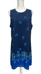 Vintage 90s/Y2K California Concepts Blue Floral Print Dress Size 13