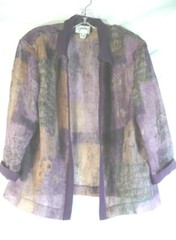 GIULIA v Women’s Over TOP/JACKET Size 16 Vintage purple sheer