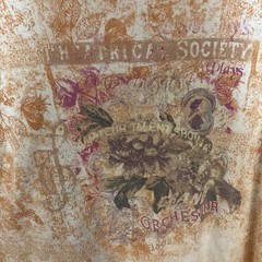 Vintage Cherokee Orange Yellow Cowboy Long Slv Shirt Womens Size L