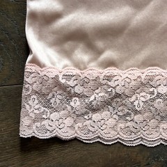Vintage Sliperfection Womens 34 Pink Nylon Tricot/Lace Full Slip Antron III