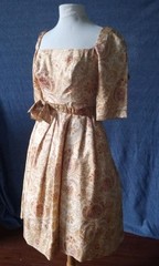 Suzy Perette 1960s Yellow Party Dress Vintage Small Size Beautiful