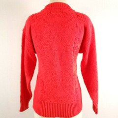 Vintage Ugly Christmas Sweater Pullover Demetre Nordic Womens L Red Wool Acrylic