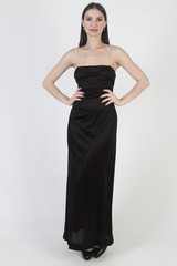 Vtg Perullo For Fred Perlberg Dress I Magnin Mid Century MCM 50s Evening Gown