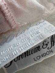 Fantham & Maron London Pink Lace Trim Long Sleeve Nightgown Sz42 Made in Denmark