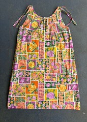 VTG 60s Raymond Halpern BOHO Floral HOUSE/LOUNGE Dress.M/L.movie Star Division