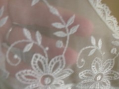 VINTAGE CHARACTER SHORTIE WHITE BABY DOLL NIGHTIE NIGHT GOWN 1 PIECE L