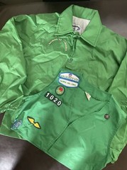 Vintage Girl Scout Girls Medium Vest Cotton With Multiple Patches And Jacket