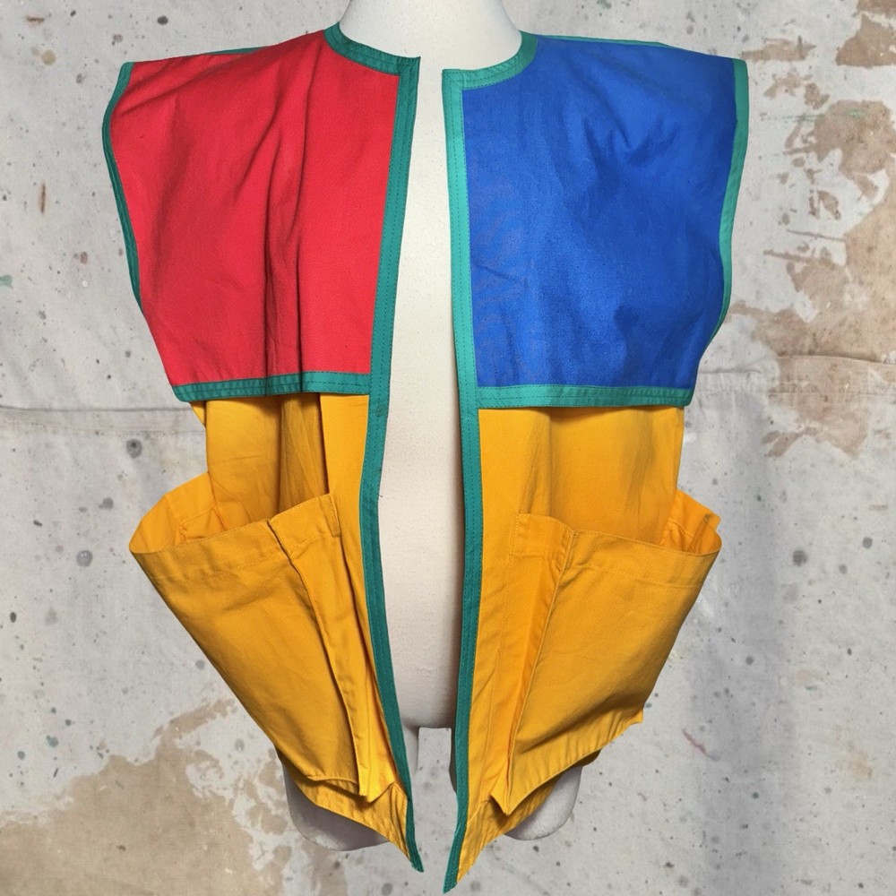 VTG RARE JEAN CHARLES DE CASTELBAJAC MULTICOLOR SS 1983 COLOR BLOCK VEST