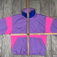 Vintage Windbreaker Jacket Nylon Mesh Lined 80s 90s Colorblock Siaras Sunice S