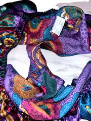 Vtg Delicates LOOK Sz L Satin String Bikini Panties Second Skin SHINY WET