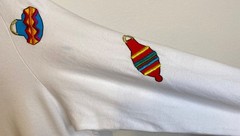 Vintage Christina Rotelli Long Sleeve Shirt Button Reindeer Christmas Embroidery