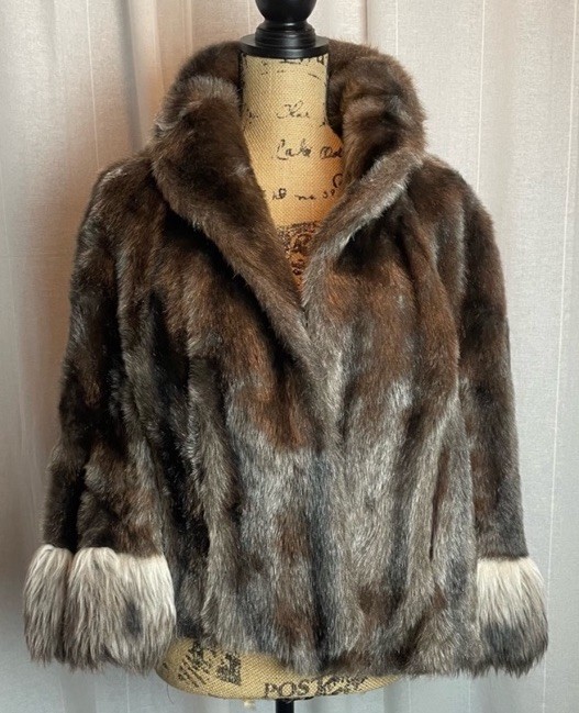 Vintage Regina Glenara By Glenoit Faux Fur Capelet Cape Coat Stole One Size