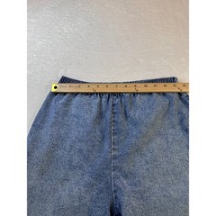 Forenza Vintage 80s 90s Acid Wash Denim Shorts Elastic Waist Blu Gravel MD USA