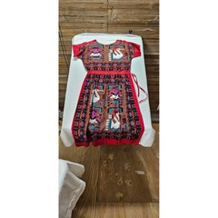Vtg.1960s Signed Silvia Silvania Prints Peruvian Pima Cotton Midi Dress