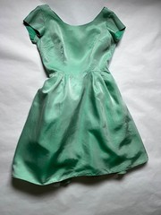 Vintage 50’s Harry Keizer Mint Green Fit Flare Short Sleeve Dress Size 10