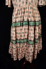 Vintage 1950’s Peach Color Native American Cotton Dress Size 16+ Excellent Cond