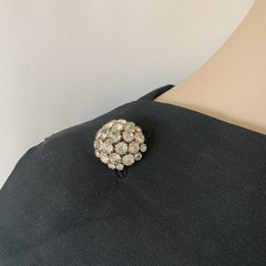 Stunning Vintage 60s Werle Beverly Hills Bullocks Wilshire Black Cocktail Dress