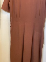 Vintage 1940s Terra Cotta Brown Dress