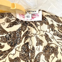 Vintage John Patrick 100% Silk Sarong Size 4 Elevated Beach Resortwear Botanical