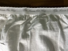 VTG Hanes Her Way Panties Accents Hi-Cut Cotton Brief Sz 9 Scalloped Waistband