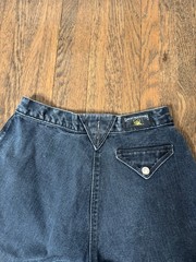 Vintage Rocky Mountain High Waisted Western Jeans Black Pleated Tapered 29/9