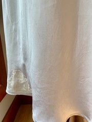 1930s Bridal Nightgown | Embroidered Bias Cut Boudoir Gown | Ivory 30DI