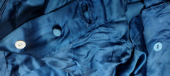 20S 1930s Chinese Silk Pants 1920s Antique Embroidery Royal Blue High Waist