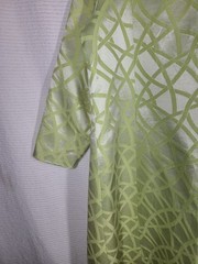 Vtg 60s Silk Spring Coat Lime Green Chartreuse Mid Length Knot Buttons M L