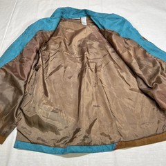 Vintage Koret Patchwork Blazer Jacket Embroidered Small Faux Suede Aztec