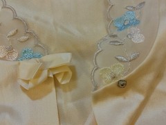 Vintage Vanity Fair Peignoir Robe Gown Yellow Womens sz 38 Lace Trim Made in USA