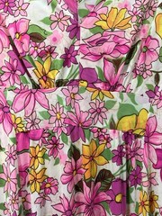 Vintage Mistee 60s 70s Caftan Kaftan Flower Power Roper Maxi Disco Mumu