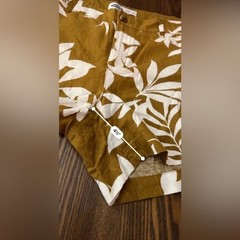 Old Navy Everyday Short Linen Blend Tropical Botanical Print Shorts 20 plus NWT