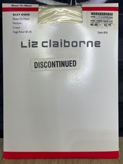 Liz Claiborne Silky Sheer to Waist Pantyhose Medium Cream White Vintage NOS