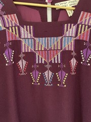 Vintage 1972 Hand Embroidered Wool Ethnic Caftan 70s Kaftan