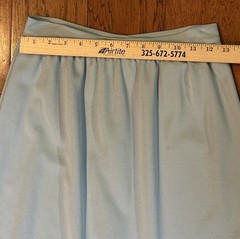 Vintage 70S Women’s Skirt Suit Ice Blue Polyester Knit SEARS Size 10 GROOVY