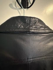 Jacqueline Ferrar Vintage Medium Trench Coat 1980s-90s Black Genuine Leather