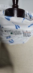 VTG 1970s Retro Worthington Square White Blue Floral Blouse M