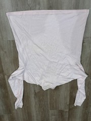 Vintage LL Bean Turtleneck Shirt Women Light Pink Basic Cotton Polyester Blend M