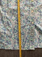 Vintage Burberrys of London Shirt Women’s Sz 42 Short Sleeve Floral Print France