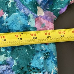 VTG Diane Freis 100% Silk Set of 2 Top & Skirt Vibrant Multicolor Beads Sequins