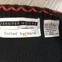 Jennifer Moore Halloween Knitted by Hand Vintage Embroidered Sweater Vest